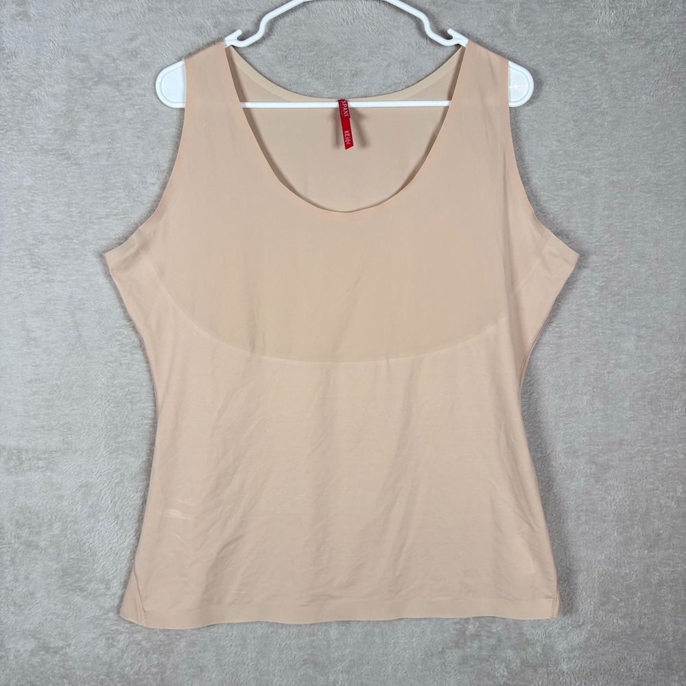 Spanx Shapewear Tank Womens 2X Beige Smoothing Thinstincts 10183R Camisole